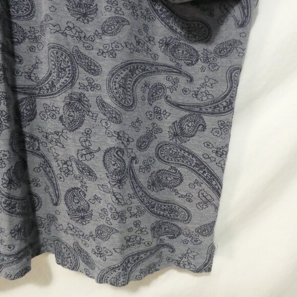 MODANGO MILANO | XXL | Blue Paisley Pattern Short Sleeve Polo Shirt - Picture 8 of 14